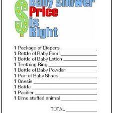 Price Is Right Free Printable Baby Shower Game Baby Shower Funny Printable Baby Shower Games Free Printable Baby Shower Games