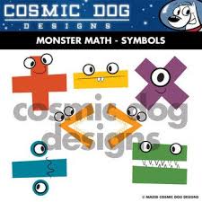 This Set Of 7 Monster Math Symbols Is Sure To Catch Students Attention This Custom Clip Art Download Includes Each Symbol Shown Clip Art Monster Math Art Set