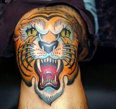 Tiger Knee Cap Knee Tattoo Tattoos Knee Tattoo Design