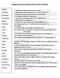 Copyright 07/11/2020 sarah el gammal publication or redistribution of any part of this document is forbidden without authorization. Literary Terms List And Worksheet Activity Literary Terms Literary Devices Poetry Activities