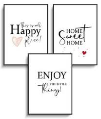 Wandbild A4 Deko 3er Set Minimal 17 Spruche Zitate Poster Zimmer Familie Zuhause Ebay