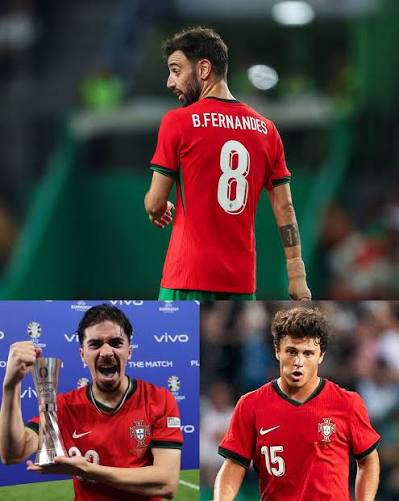 Bruno Fernandes  João Neves  Vitinha  ĐÂY LÀ TUYẾN GIỮA CỦA BỒ  ĐÀO NHA CHO TRẬN GẶP ĐỨC TẠI BÁN KẾT NATIONS LEAGUE SẮP TỚI 