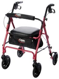 This Premium Aluminum Walker Features 8 Wheels Height Adjustable Handles With Brakes A Padded Seat And Backrest A Medical Medical Supplies Home Health Care