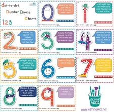 printable dot to dot number rhyme charts numbers preschool