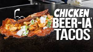 Warm tortillas until they get a tiny bit brown; Chicken Beer Ia Tacos In A Cheese Taco Shell Sam The Cooking Guy Youtube