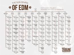 The Sub Genres Of Edm Infographic Edm Electronic Music Music Genres