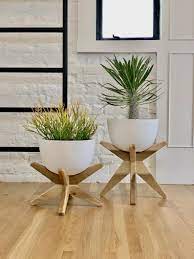 The Cortez Xl With Stand Concrete Planter Plant Stand Wood Planter Pots In 2021 Wood Planters Plant Stand Indoor House Plants Decor