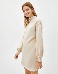 Gant camel tan brown wool and angora roll neck knitted jumper dress size xs. Sweatshirt Style Dress Sweatshirts Hoodies Bershka United Kingdom Sweatshirt Fashion Fashion Dresses Dresses