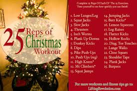 The 25 Reps Of Christmas Workout Christmas Workout Holiday Workout Christmas Workout Challenge