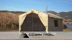 Comes with a storage bag. Ozark Trail North Fork 12 X 10 Outdoor Wall Tent With Stove Jack Sleeping Capacity 6 Walmart Com Walmart Com