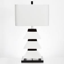 Gloss Black And White Table Lamp Black Table Lamps White Table Lamp Lamp