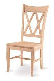 Ladder back side chairs 18 in. Amazon Com International Concepts C 20p Pair Of Double X Back Chairs Unfinished Dining Cha Unfinished Dining Chairs Solid Wood Dining Chairs Dining Chairs