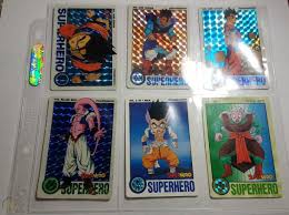 The dragon ball super card game is collaborating with the hobby's community and influencers to reveal the secret rare cards of the next set, cross … read more on bleedingcool.com dragon ball Dragon Ball Z Dbz Carddass Superhero Cards Set Of 6 Cards 1995 Vintage Rare 1918348190