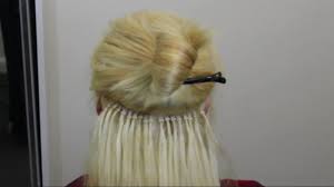 How To Apply Micro Ring Loop Hair Extensions To Short Hair Hairextensions Hair Hairstyle Hair Extension Pieces Short Hair Tutorial Types Of Hair Extensions