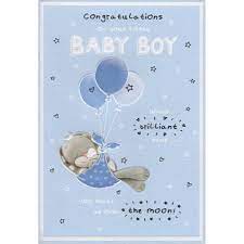 Congratulations On Your Baby Boy New Baby Card Hun Bun