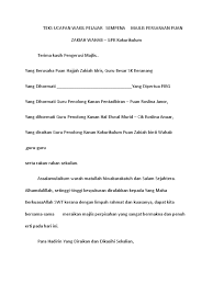 Terima kasihkepada saudari pengerusi majlis. Ucapan Wakil Murid Untuk Majlis Perpisahan Guru Blogefeller Cute766