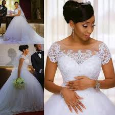 Shop for sophisticated ball gowns online at camille la vie and feel like a princess for the night. African Lace Appliques Ball Gown Wedding Dresses 2020 Short Sleeves Plus Size Wedding Gowns Bride Dresses Vestido De Novia Buy At The Price Of 175 50 In Aliexpress Com Imall Com