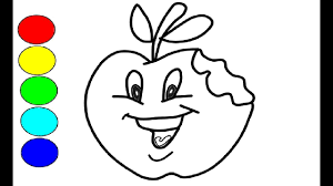 Wie Zeichnet Man Apfel Fur Kinder L Zeichnen Und Farben L Apfel Zeichnen