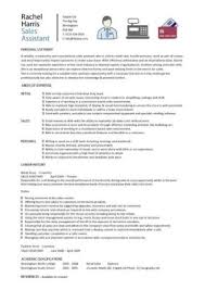 Sales Assistant Cv Example Shop Store Resume Retail Curriculum Vitae Jobs
