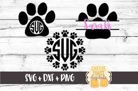 Download Paw Print Monogram Svg Frames Free And Premium Svg Files Cheese Toast Digitals