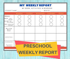 Preschool Weekly Report Daycare Printable Behavior Chart Daily Parent Communication Perfect For Child Car Behaviour Chart Preschool Preschool Daily Report