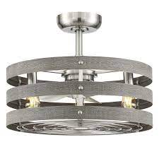 Progress Lighting Gulliver 24 In Indoor Outdoor Brushed Nickel Dual Mount Ceiling Fan With Light Kit And Remote Control P250005 009 22 The Home Depot Ceiling Fan With Light Fan Light Ceiling Fan
