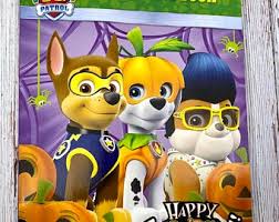 Children are sure to enjoy coloring the tiny fish and this coloring page shows robo dog riding the air patroller. Paw Patrol Halloween Etsy