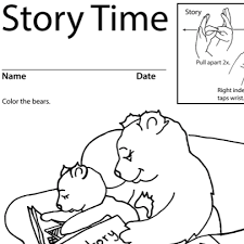 Downloads are subject to this site's term of use. Coloring Sheet Story Time Asl Teaching Resources