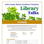 Master Gardener Library Talks - Leesburg