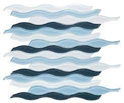 From blue mosaic kitchen backsplash, image by: Blue Wave Interlocking Tile In Glass Mosaic Tile Pool Tile Pool Rated Tile Kitchen Backsplash Bathroom Walls Shower Wall Accent Wall