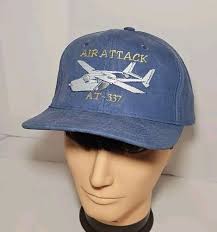Air Attack AT-337 Air Tanker Plane Pilot Embroidered SnapBack Hat Cap