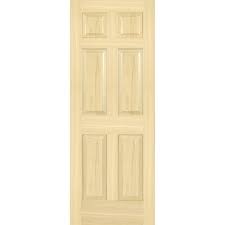 Poplar Interior Door Slab 6 Panel 36 X 80 In 2021 Doors Interior Light Hardwood Staining Wood
