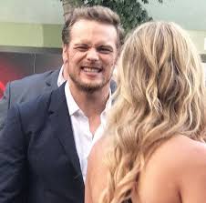 New Fan Pics Of Sam Heughan From The La Premiere Of The Spy Who Dumped Me Outlander Online Sam Heughan Sam Hueghan Sam Heughan Outlander