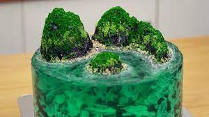 Chocolate Jelly Island Cake Recipe Island Cake Gelatin Recipes Cake Receipe