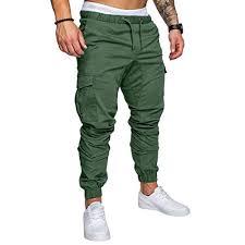 Homze Slim Solid Color Pocket Decoration Men Casual Pants Man Trousers Designer Mens Joggers