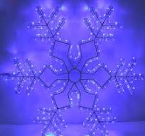 New year christmas holiday decoration lamp LED snowflake rope light 2D  motif light - Style 1 / US