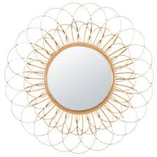 Miroir En Rotin Bicolore D 90cm Maisons Du Monde Miroir En Rotin Miroir Mural Rond Miroir Deco
