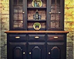 Stylish Painted Furniture By Texasgypsystyle On Etsy China Cabinet Black China Cabinet Cabinet