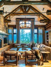 Check spelling or type a new query. A Montana Home Renewed With Rustic Style Mountain Living Modern Rustic Living Room Rustic Living Room Modern Rustic Decor Living Room
