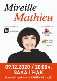 Mireille en concert à sofia en bulgarie le 10 avril 2020. New Date Concert Sofia Bulgarie 9 Th December 2020 Mireille Mathieu Official Website