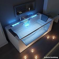 Tronitechnik Luxus Whirlpool Kos 2 Badewanne Wanne Jacuzzi 2 Personen Rechteckig Mit Bach Modernes Badezimmerdesign Badezimmereinrichtung Traumhafte Badezimmer