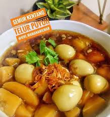 15 btr telur puyuh, rebus kupas 70 gr. Resep Semur Kentang Telur Puyuh Bahan Resep Makanan Yummy Facebook