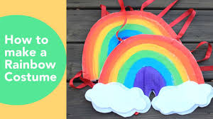 Diy Costume How To Make A Rainbow Costume Cardboard Costume Tutorial No Sew Halloween Costumes
