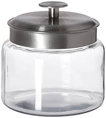 Anchor Hocking Montana Glass Jars With Fresh Sealed Lids Brushed Metal 48 Oz Set Of 4 Review Kitchen Jars Glass Jars Glass Kitchen