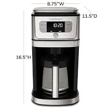 I also have a cusinart grind and brew, it's awesome, best coffee maker i've ever had. Cuisinart Burr Grinder Brew Coffee Maker With Glass Carafe Williams Sonoma