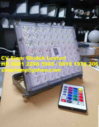 Cool white (putih terang) color. Sorot Led Outdoor Rgb 50 Watt Remote Control