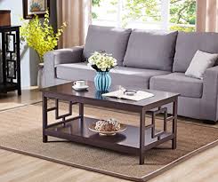 By laurel foundry modern farmhouse®. Espresso Finish Square Design Wooden Cocktail Coffee Table Shelf Buy Online In Angola At Angola Desertcart Com Productid 56823739