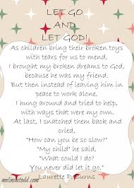 Let Go And Let God Poem Let Go And Let God Let God Letting Go Poems