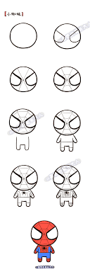 ÈŒç‰ˆèœ˜è››ä¾ ç”»æ³• Easy Doodle Art Easy Drawings Spiderman Drawing Prendre vie avec les couleurs que tu vas lui appliquer sous peu. pinterest