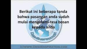 Orang kalau sudah tidak sayang apa yang kita buat pun dia tak. Beberapa Tanda Pria Sudah Bosan Dengan Pasangannya Youtube